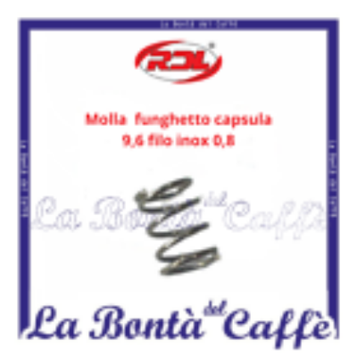 Molla Funghetto Caps.  9,6 Filo Inox 0,8 Macchina Caffe’ Rdl Modello Mini