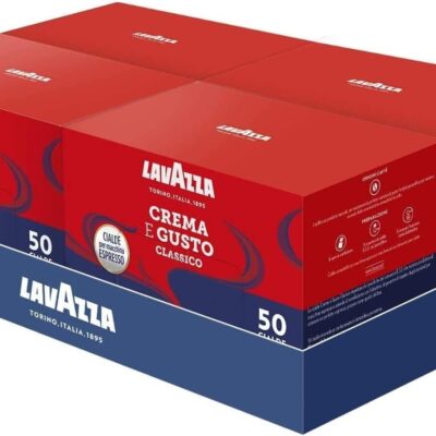 200 Cialde Caffè In Carta Lavazza Crema e Gusto Classico Ese 44 mm
