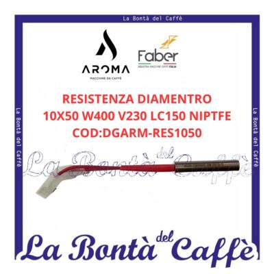 Resistenza Diametro10x50 400w 230v Macchina Caffe’ Aroma Aromax Faber Fabila