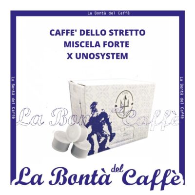 100 Capsule Caffè dello Stretto Miscela Forte 100% Robusta Compatibile Uno System