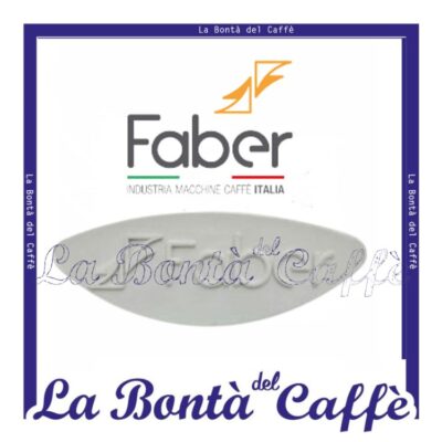 Targhetta Bianca Logo Faber Macchina Caffe’ Ricambio Originale Ofpa08b