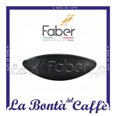 Targhetta Nera Logo Faber Macchina Caffè Ricambio Originale Pa08n