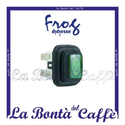 Pulsante Interruttore Bipolare Spia Accensione Verde Macchina Caffè Frog Ricambio Originale FR039