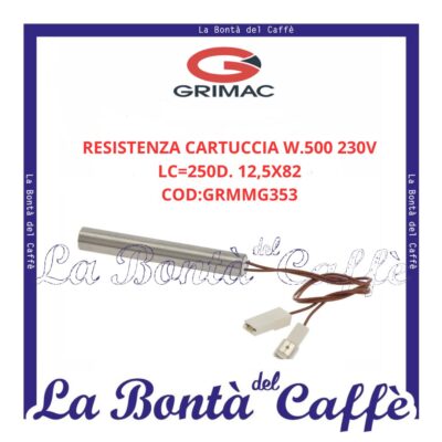 Resistenza Cartuccia W.500 230v Lc=250d 12,5×82 Grmmg353 Ricambio Originale