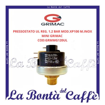 Pressostato Ul Reg. 1.2 Bar Mod.xp100 M.inox Mini Grimac Ricambio Originale