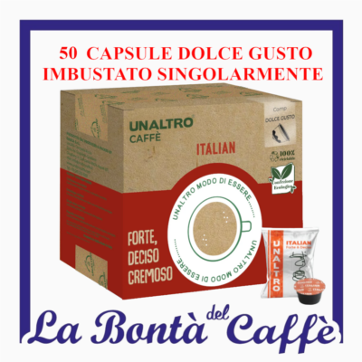 UnAltro Caffè 50 Capsula Compatibile Dolce Gusto Imbustato Singolarmente Miscela Italian