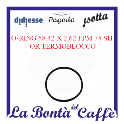O-ring 58,42 X 2,62 Fpm 75 Sh Macchina Caffè Didiesse Pagoda / Isotta