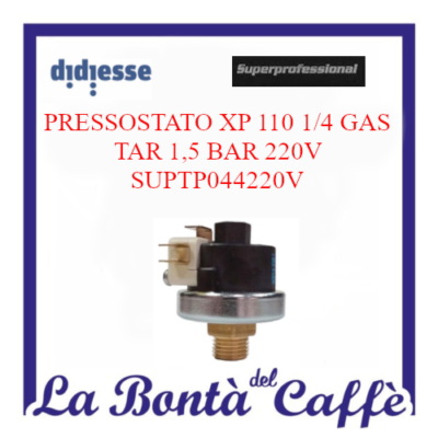 Pressostato Xp 110 1/4 Gas Tar 1,5 Bar 220v Didiesse Super Professional